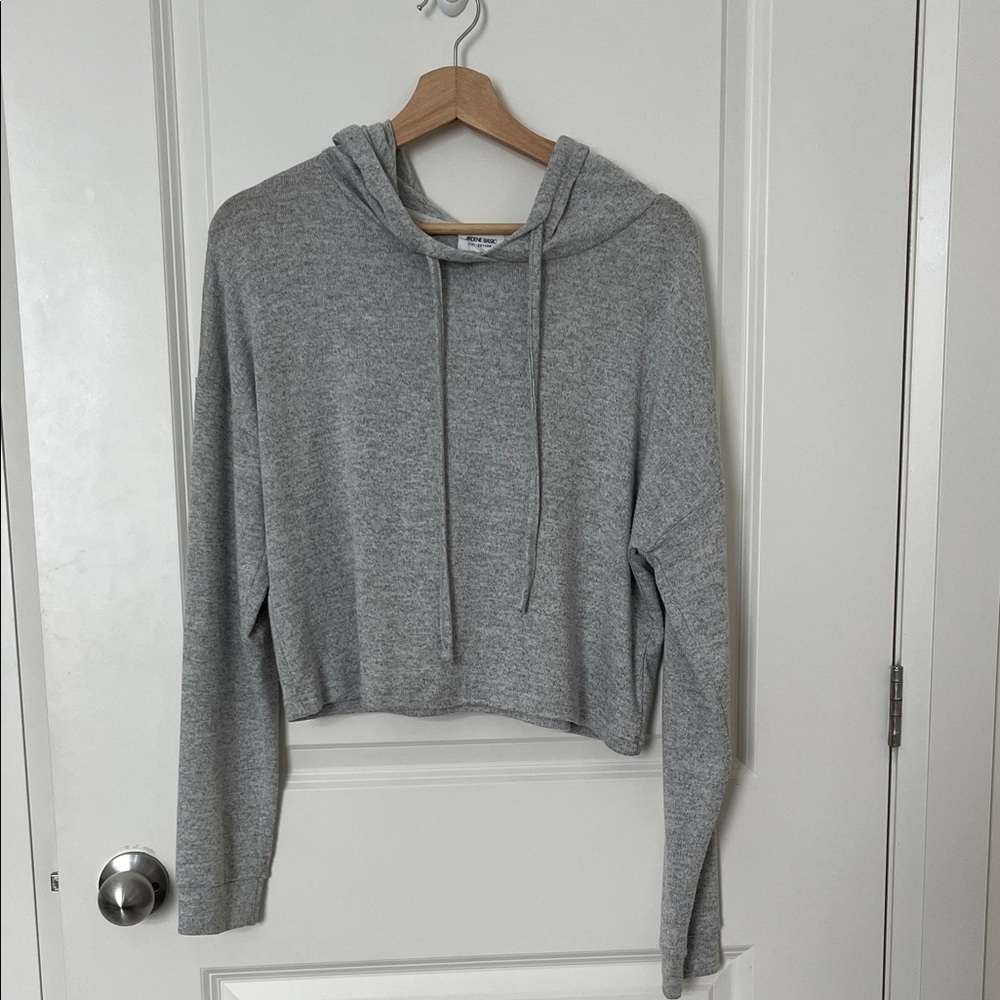Gray Women's Hoodie Top by Ardene Basic Collection